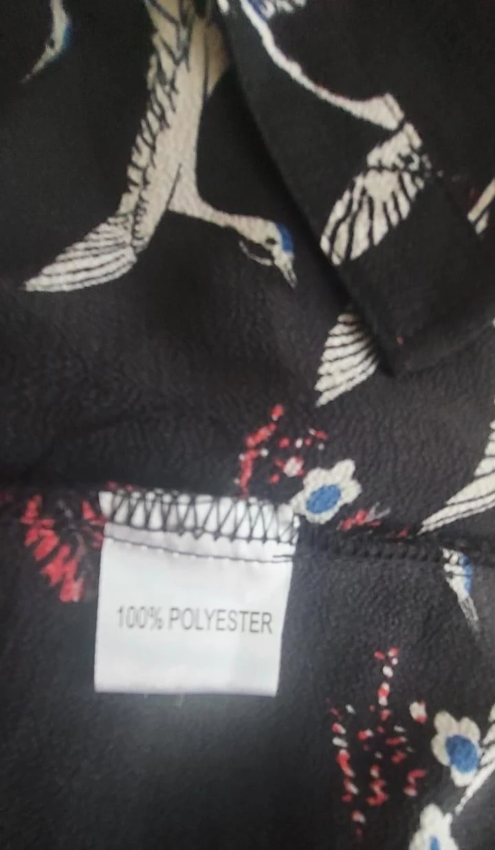 Chemisier cerise avec imprimé martin-pêcheur - Taille L – photo 4